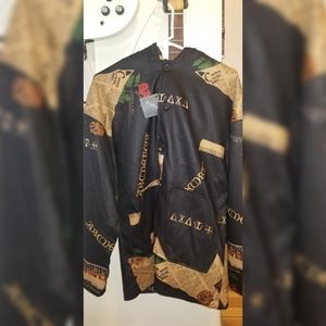 Black Newspaper ZAFUL Jacket Large